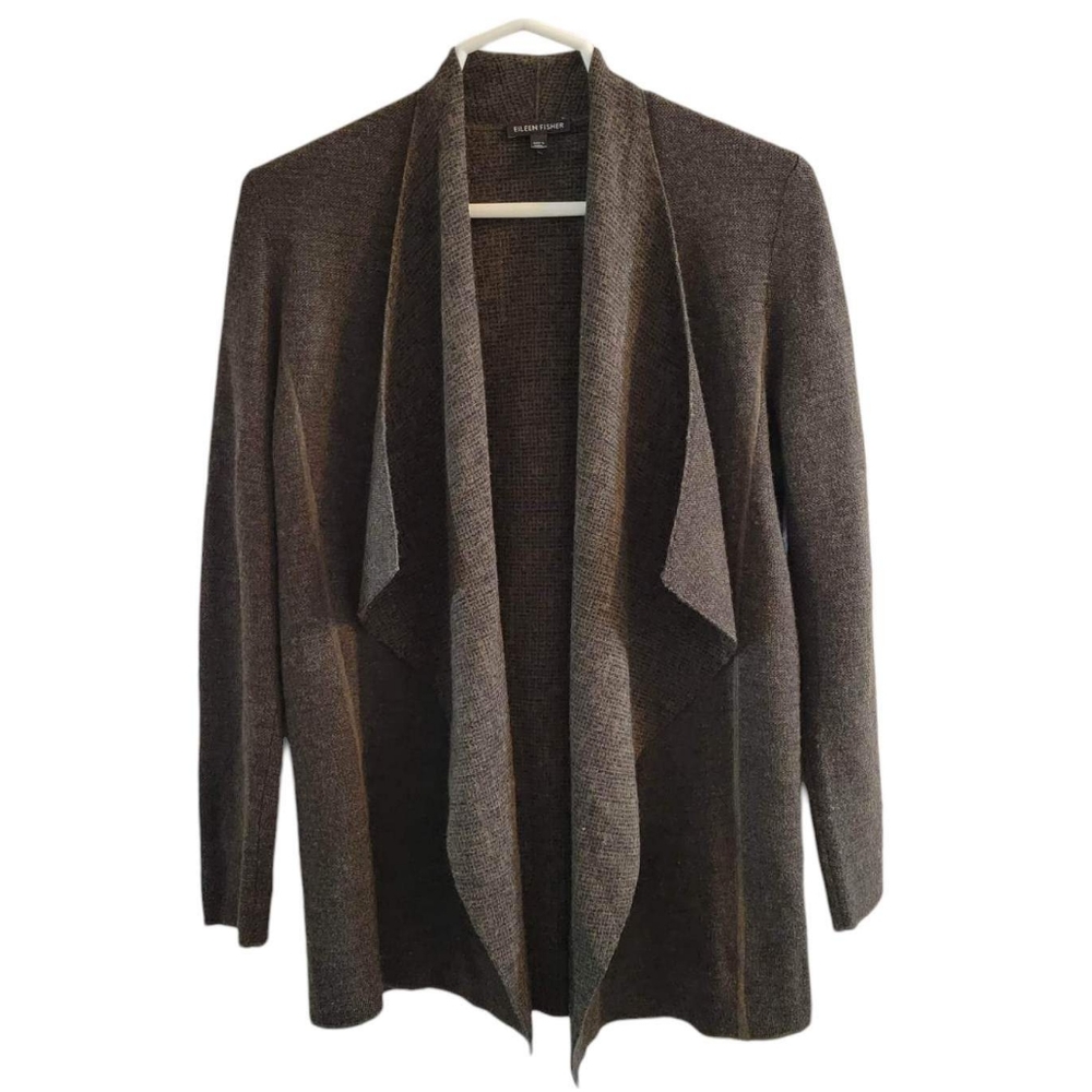 Eileen Fisher 100% Merino Wool Cardigan Sweater Size S